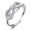 Platinum, variant on Vintage Copper Zircon Infinity Figure 8 Ring: Rose Gold Wedding Jewelry for Women European Style Fashion Statement