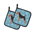 thumbnail image 1 of Carolines Treasures BB3485PTHD Flocon de Neige d'Hiver Welsh Terrier Paire de Porte-Casseroles, 1 of 1