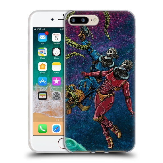 Head Case Designs Officially Licensed David Lozeau Colourful Grunge Astronaut Space Couple Love Soft Gel Case Compatible with Apple iPhone 7 Plus / iPhone 8 Plus