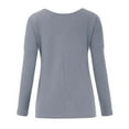 thumbnail image 6 of Tiqkatyck Off Shoulder Tops for Women, Women's Fashion Casual Solid Color Threaded One Line Collar Long Sleeve Shirts Pullover, Sweatshirt for Women, Tops for Women Trendy Grey XL, 6 of 9