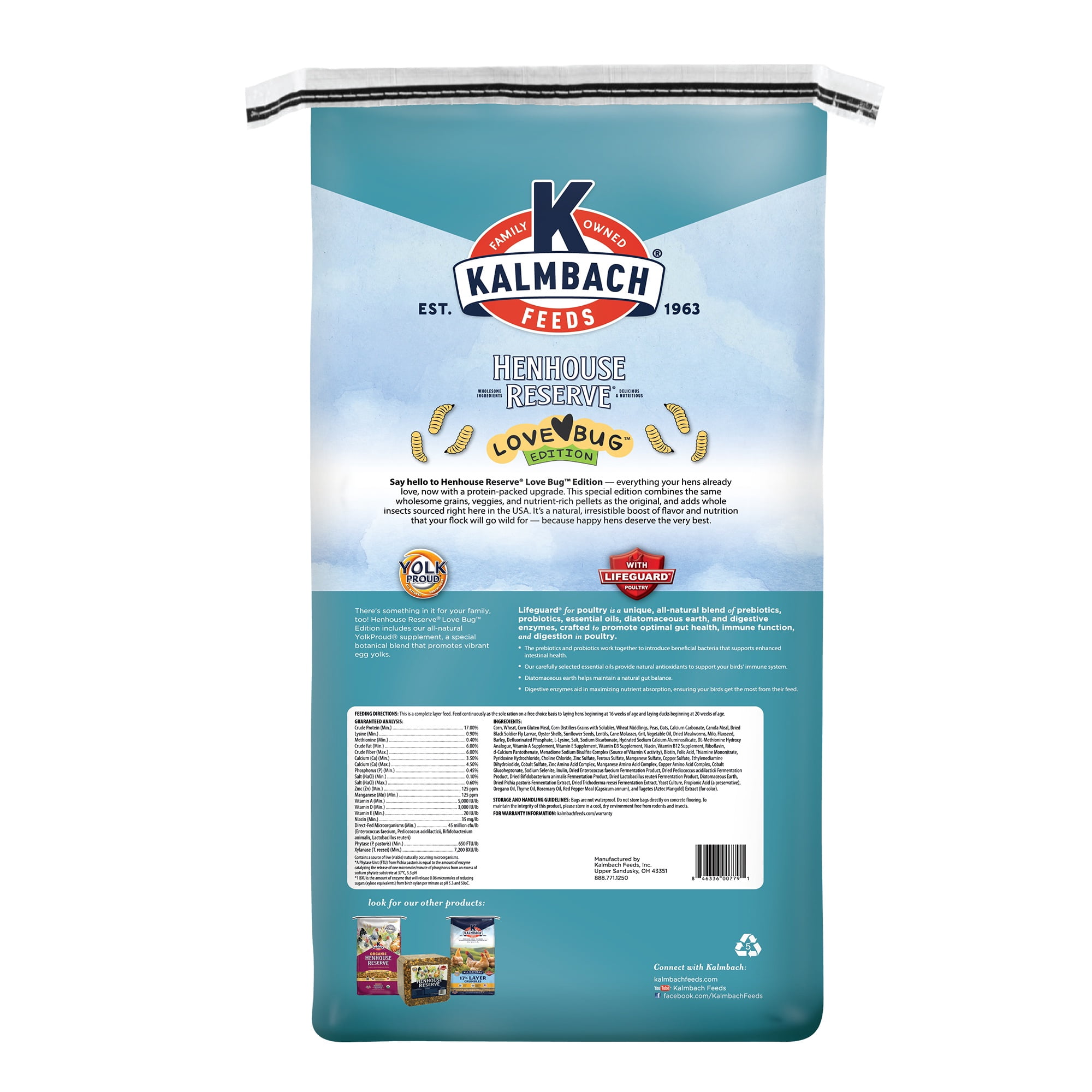 Henhouse Reserve Lovebug Soy Free for Laying Hens and Poultry, 30 lb bag