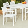 thumbnail image 3 of Bradley Outdoor Patio Wood 5-piece Dining Set with Stacking Chairs, 3 of 3
