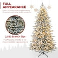 thumbnail image 4 of Romswi 7.5 ft Snow Flocked Artificial Christmas Tree with 450 Warm White LED Lights Mixed PVC&PE Realistic Xmas Trees, 4 of 6