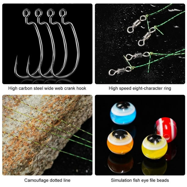 Texas Rigs for Bass Fishing with Weights Kit Texas Rigs Hooks