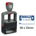 thumbnail image 1 of Printtoo Heavy Duty Document Dater Stamp With Emailed By Text Self Inking Date Rubber Stamp-Blue, 1 of 3