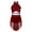 Burgundy, variant on Haitryli Kids Girls Figure Ice Skating Dress Sleeveless Ballet Lyrical Contemporary Dance Dress Dancewear Burgundy 10