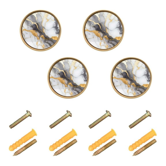 yggo, 32mm Diameter Cabinet Hardware Knob Zinc Alloy 4 Piece