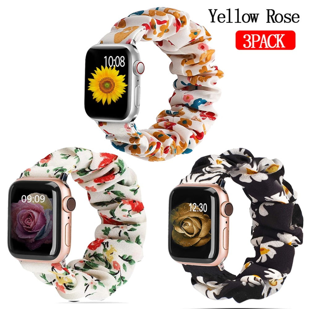 ALMNVO 3 Packs Scrunchie Strap Compatible for Apple Watch Bands 40mm