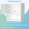 thumbnail image 6 of Garage Wall Cabinet with Locking Doors and Adjustable Shelf, Metal Wall Cabinet, Floating Upper Storage Cabinet (White), 6 of 8