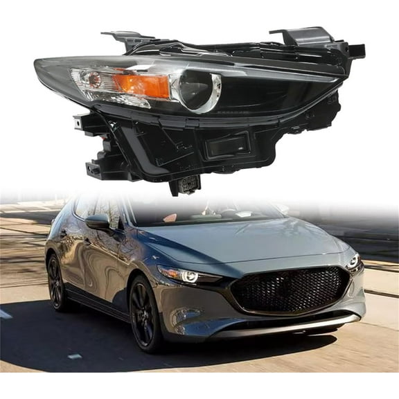 SEBLAFF Headlight Assembly Replacement for Mazda 3 2019-2021 LED Headlight NON-AFS Right Set Passenger Side