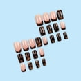 thumbnail image 4 of Uñas postizas adhesivas Thuoxde con punta francesa leopardo, 24 piezas, 4 of 7