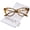 Light-Brown-Tortoise / Clear, variant on zeroUV Female Retro High Sitting Temples Clear Lens Exaggerated Cat Eye Glasses 55mm (Black / Clear) - 55mm