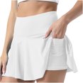 thumbnail image 1 of Falda de tenis plisada de verano para mujer Falda deportiva elástica de cintura alta Pompotops qwe14020, 1 of 1