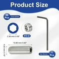 thumbnail image 2 of Uxcell #10-32x5/8" Tornillos de cabeza ciega de socket hexagonal 50Pcs con llave, 2 of 7