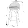 thumbnail image 7 of Butler Specialty Company Tobias 24" Outdoor Rattan Low Back Counter Stool -White, 7 of 7