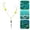 Orange, variant on Pre-Rigged Double Hook Fishing Rig with Hooks - Tangle-Free Bottom & Float Rig for Sea Fishing & Large Fish, with Sinker & Floating Beads,Gold,Size 10