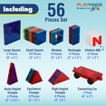 thumbnail image 2 of Playmags Magnetic Tiles Building Set 56 Pcs Set with Car - Super Durable Magnet Blocks, STEM Development Kids Building Toys for Boys Girls & Toddlers, 2 of 5