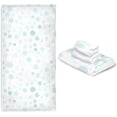 thumbnail image 7 of Dreamtimes 3 PCS Towel Light Blue Snowflakes Cotton Bath Towel Set (1 Bath Towel, 1 Hand Towel, 1 Washcloth) for Bathroom, Super Soft and Quick Dry Towels, 7 of 7