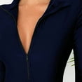 thumbnail image 5 of Aofany Women's Rash Guard Long Sleeve Women Swimwear Deep V-Neck Slimming Surfing Zipper One Piece Swimsuit Monokini One piece Bathing Suits, 5 of 5