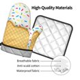 thumbnail image 4 of Gaeub White Ice Cream Print Oven Mitts and Pot Holders Sets of 2,Heat Resistant Pad,Cooking Gloves, for Baking BBQ Home Decor, 4 of 7