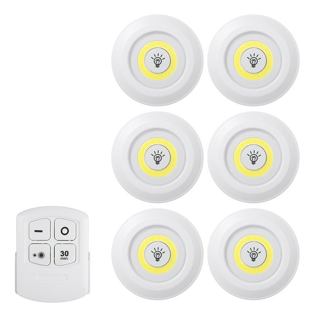 Amdohai Rondelle Lumineuse DEL COB 4,5 V 1 W, Lot de 6 avec Télécommande