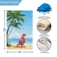 thumbnail image 4 of VOCHIC Summer Beach Dog Garden Flag 12x18 Double Sided Vertical, Small Burlap Welcome Golden Retriever Garden Yard House Flags for Spring Summer Seasonal Outdoor House Decor (ONLY FLAG), 4 of 6