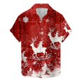 thumbnail image 1 of Camisas de Manga Larga para Hombres, Botón de Impresión Blusa de Cuello, Camisa de Poliéster de Moda Casual, 1 of 8