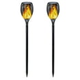 thumbnail image 4 of YouLoveIt 2 Pack Solar Torch Lights, 33/96 LED Solar Landscape Lights Flickering Flames Torches Lights Outdoor Landscape Decoration Torch Lights, 4 of 8