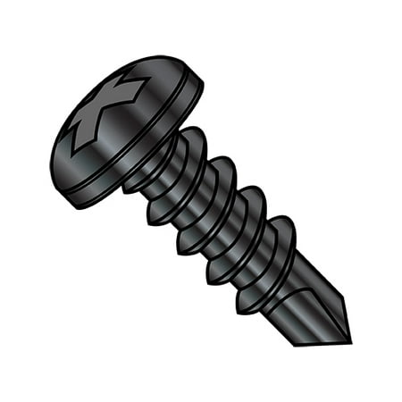 

8-18X1 1/2 Phil Pan Full Thread Self Drill Screw Black Oxide (Pack Qty 4 000) BC-0824KPPB