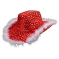 thumbnail image 2 of Dualoai Christmas Cowboy Hat Adults for Birthday Music Festival Concerts Fancy Dress, 2 of 7