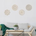 thumbnail image 2 of Mandala Wooden Wall Art Set of 4, Swirling Antique Complex Sprouting Motif, Birch Plywood Rustic Wall Art Accent for Hallway Bedroom Living Room and Offices, 11.4" X 11.4" X 0.1", by Ambesonne, 2 of 4