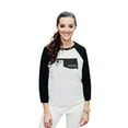 thumbnail image 2 of Thread Tank Home Roots State Oklahoma OK Unisex 3/4 Sleeves Baseball Raglan White Black Small, 2 of 4