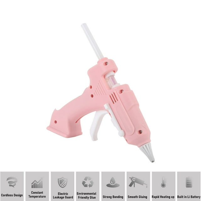 Cordless Hot Glue Gun, Fast Preheating Electric Hot Glue Kit with 10Pcs 7mm High Adhesion Sticks, Auto Dispensing, Mini Hot Glue Gun Kids DIY School Craft Quick Home Repairs
