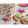 thumbnail image 4 of Ambesonne Dessert Quilted Bedspread Set 3 Pcs, Yummy Candy Lollipop, Queen Size, Multicolor, 4 of 5