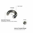 thumbnail image 3 of Horseshoe Circular Piercing Barbell Titanium G23 Polish Super lightweight, 3 of 5
