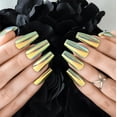 thumbnail image 5 of Hypnaughty 24 Pcs Chameleon Chrome Luxury Coffin Medium Long Press On Nails and Glue Reflective Mirror False Nails, 5 of 6