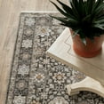 thumbnail image 2 of HomeRoots 509436 2 x 3 ft. Gray & Ivory Oriental Power Loom Stain Resistant Rectangle Area Rug with Fringe, 2 of 9