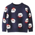 thumbnail image 2 of Bjutir Toddler Boy Christmas Outfit Long Sleeve Bys Tops Girls Winter Christmas Cartoon Knit Sweater Base Warm Sweater For Children Clothes, 2 of 8