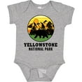 thumbnail image 3 of Inktastic Yellowstone National Park with Bear Mountains and Trees Cricle Boys or Girls Baby Bodysuit, 3 of 5