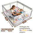 thumbnail image 4 of Beavtaens Baby Play Mat for Floor, Fits 50x50 Playpen, Non-Slip, Soft for Infants, 0-4 Years, Beige Animals, 4 of 9