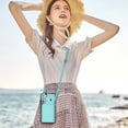 thumbnail image 3 of Wallet Case for Samsung Galaxy S22 Crossbody with Card Holder Shoulder Strap, Magnetic Flip Folio Purse Case Kickstand PU Leather Shockproof Protective Cover for Samsung Galaxy S22, Mint, 3 of 10