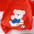 thumbnail image 4 of YEPGAR Toddler Girl Cotton Short Sleeve T Shirts Summer Boy Graphic Tees Baby (Red, 18-24 Months), 4 of 4