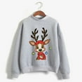 thumbnail image 4 of Fiaer Christmas Women Sweatshirts Cute Graphic Baggy Xmas Pullover Plus Size Long Sleeve Casual Breathable Comfort Tops Light Gray M, 4 of 4