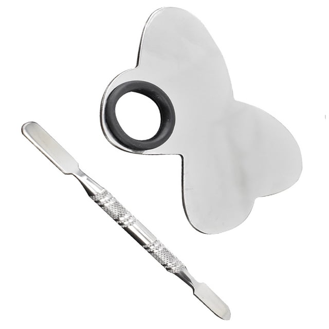 Qarigey Paleta de mezcla de maquillaje de acero inoxidable, mejora la velocidad, confiable, protección contra el óxido, reutilización, paletas Maquillaje Facial tipo 8 Qarigey CE011544-08B