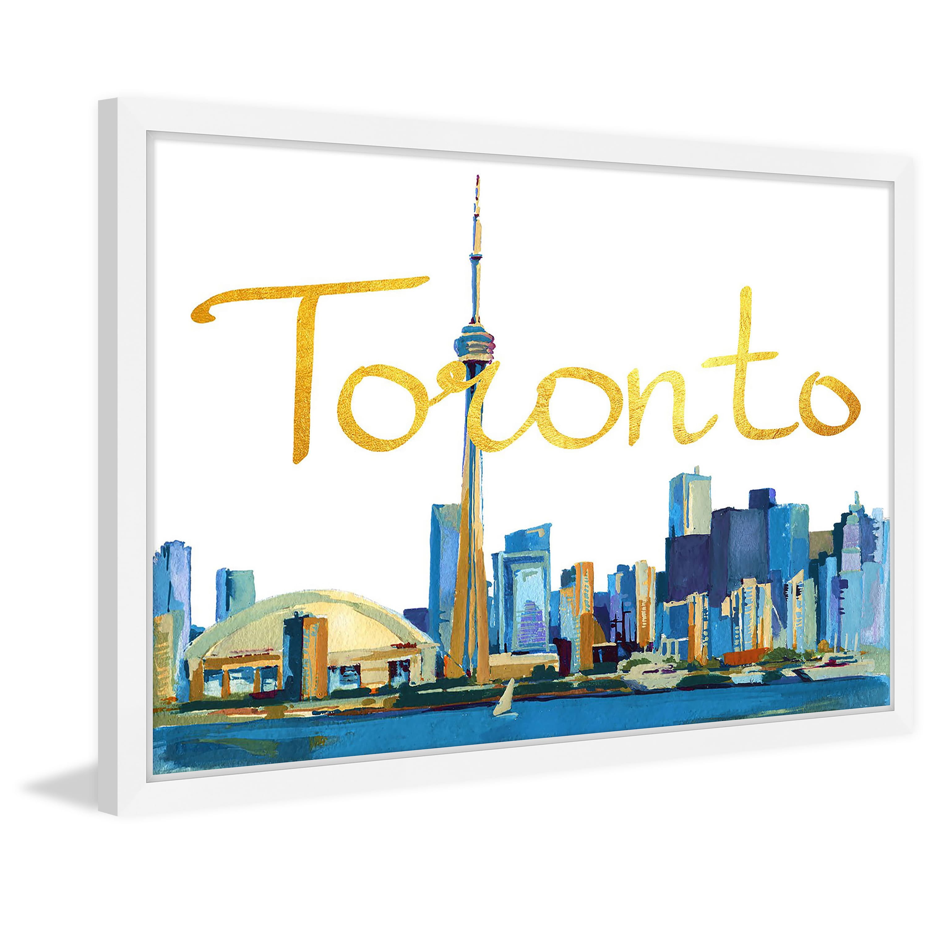 "Toronto Skyline" Framed Painting Print