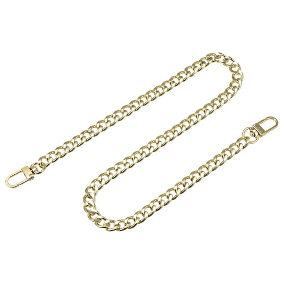 Unique Bargains Iron Flat Chain Strap, 24' Purse Shoulder Bag Handbag DIY Replacement, Gold
