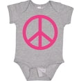 thumbnail image 3 of Inktastic Pink Peace Sign Girls Baby Bodysuit, 3 of 5