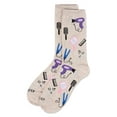 thumbnail image 3 of MeMoi Women's Stylist Rayon From Bamboo Crew Socks - Womens - Female, 9-11, Ivory Heather, 3 of 3