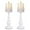 White 2pcs a, variant on Superior Hub Candle Holders for Pillar Candles Gothic Matte Black Vintage Tall Candle Holders Set of 2 Decorative Large Table Centerpieces Candle Stand Decor (White 2PCS A)