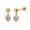 Gold, variant on 925 Sterling Silver Birthstone Heart Earrings Screw Back Dainty Heart Drop Stud Earrings for Women Gifts for Friend Mother's Day Birthday, August Gold